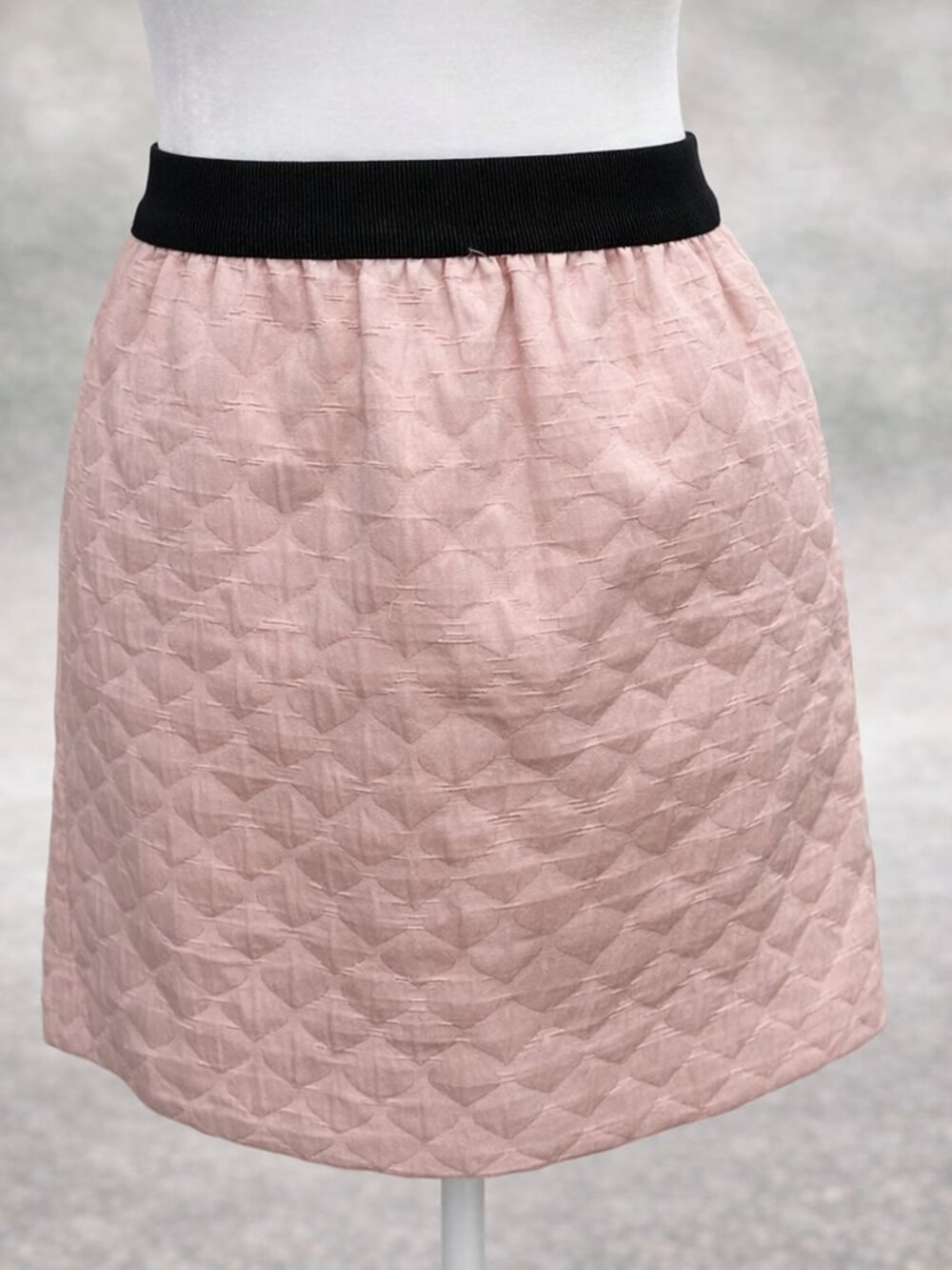 Light Pink Pastel Quilted Mini Skirt Cozy Chic Girly Feminine Aesthetic